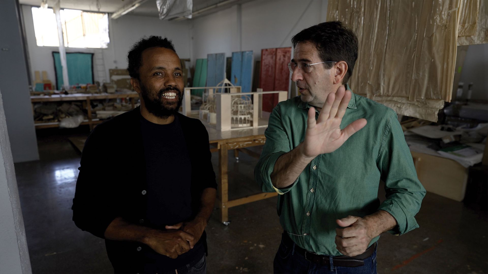 Ignasi Aballí visita a Carlos Bunga