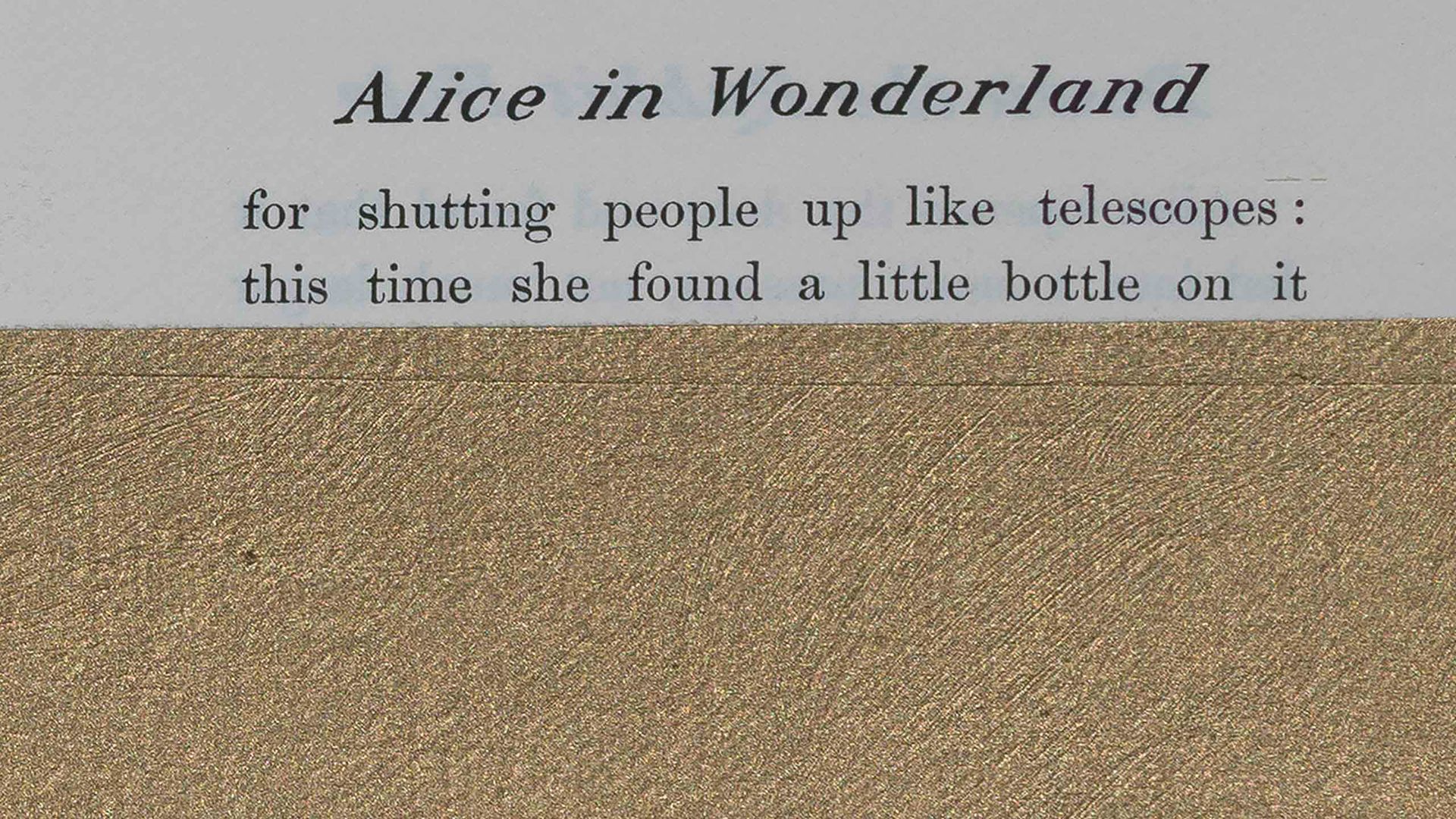 Tim Rollins: Gold Alice