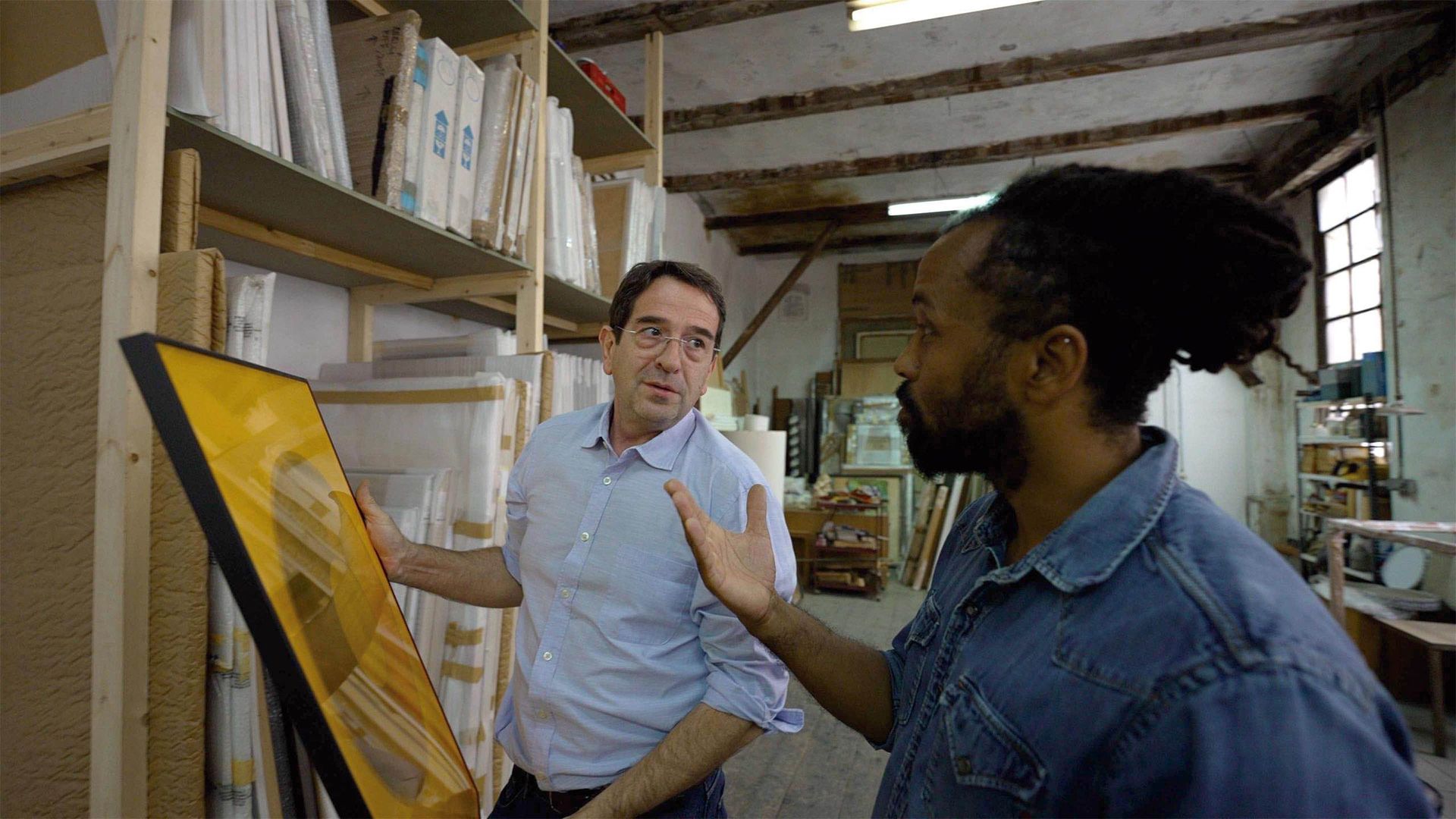 Carlos Bunga visita a Ignasi Aballí